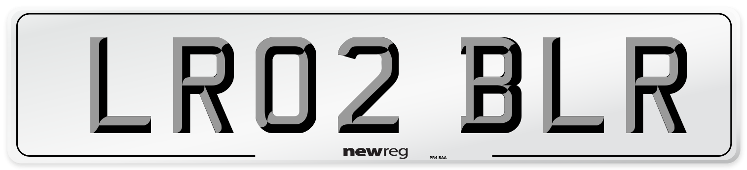 LR02 BLR Number Plate from New Reg